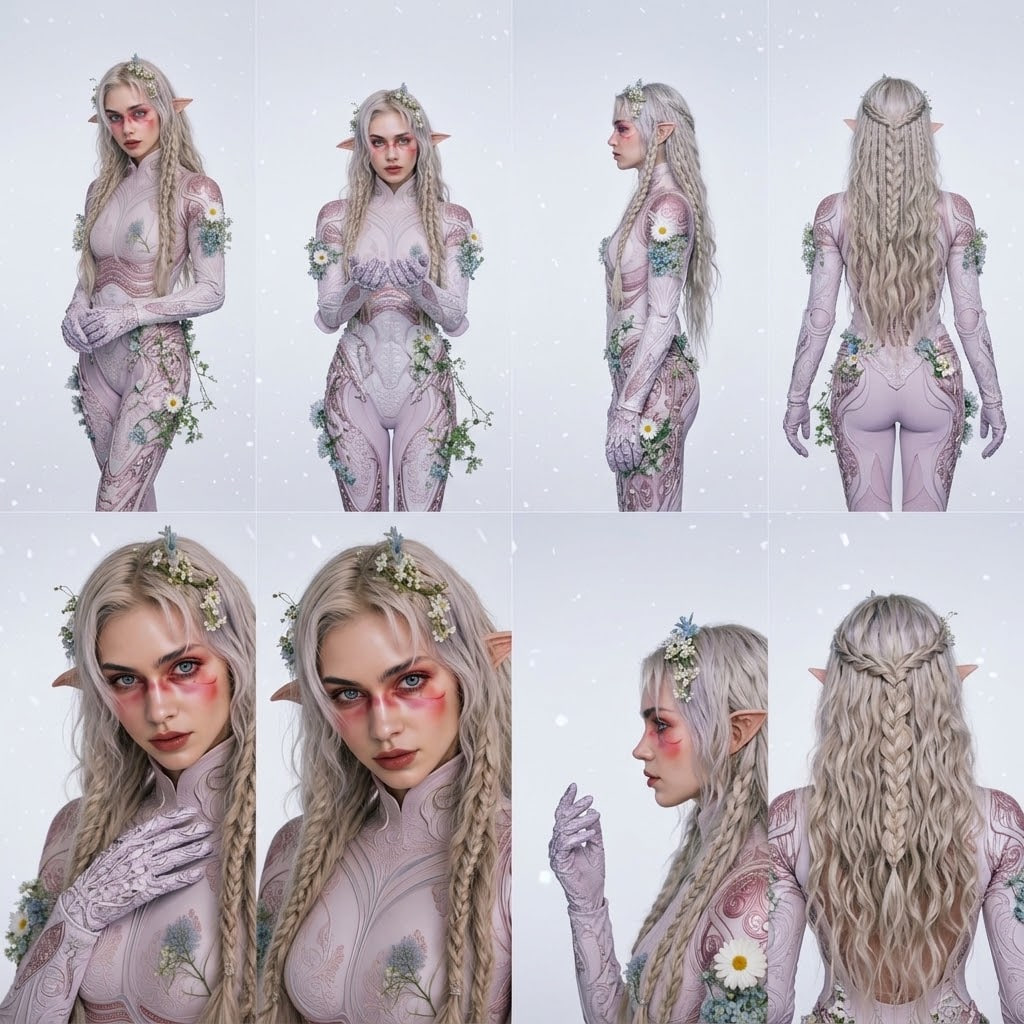 Eve turnaround sheet on white