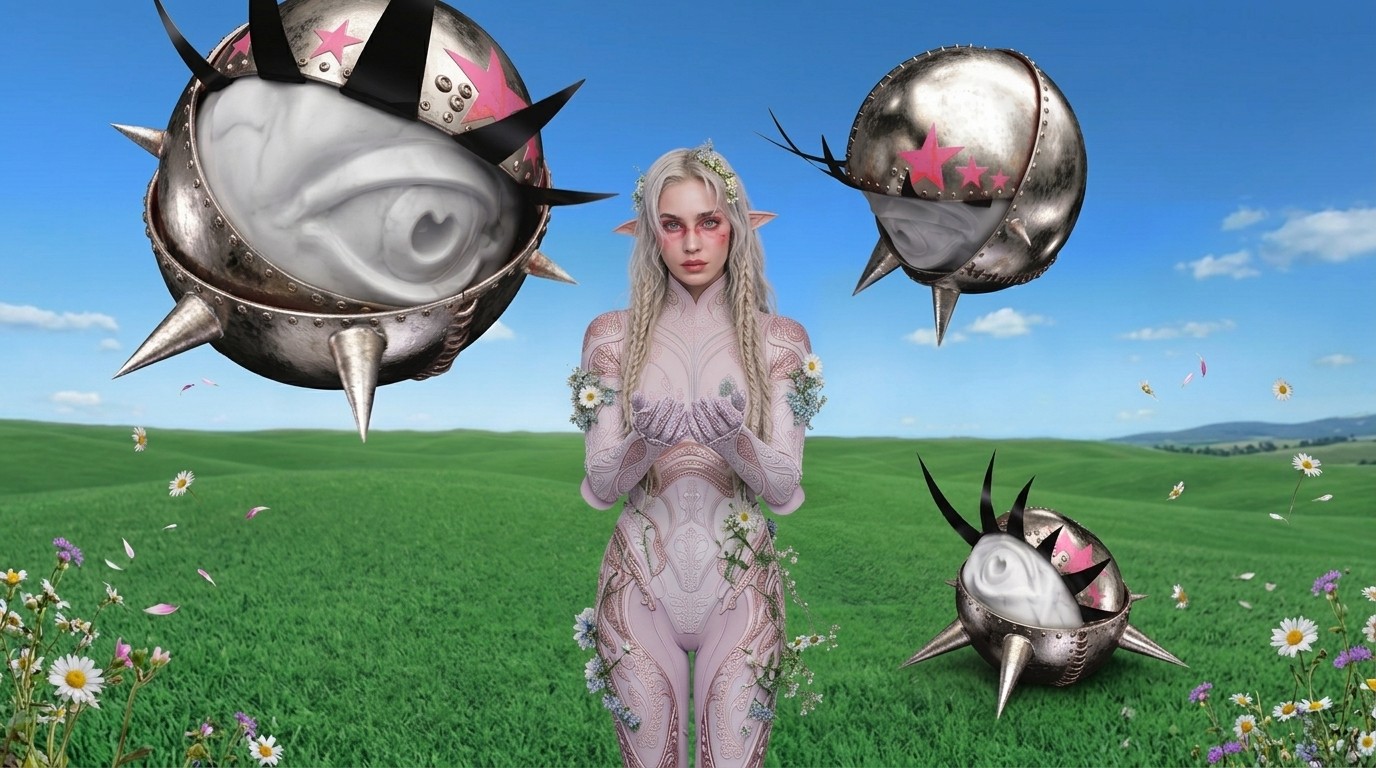 Eve with three spiked eye spheres