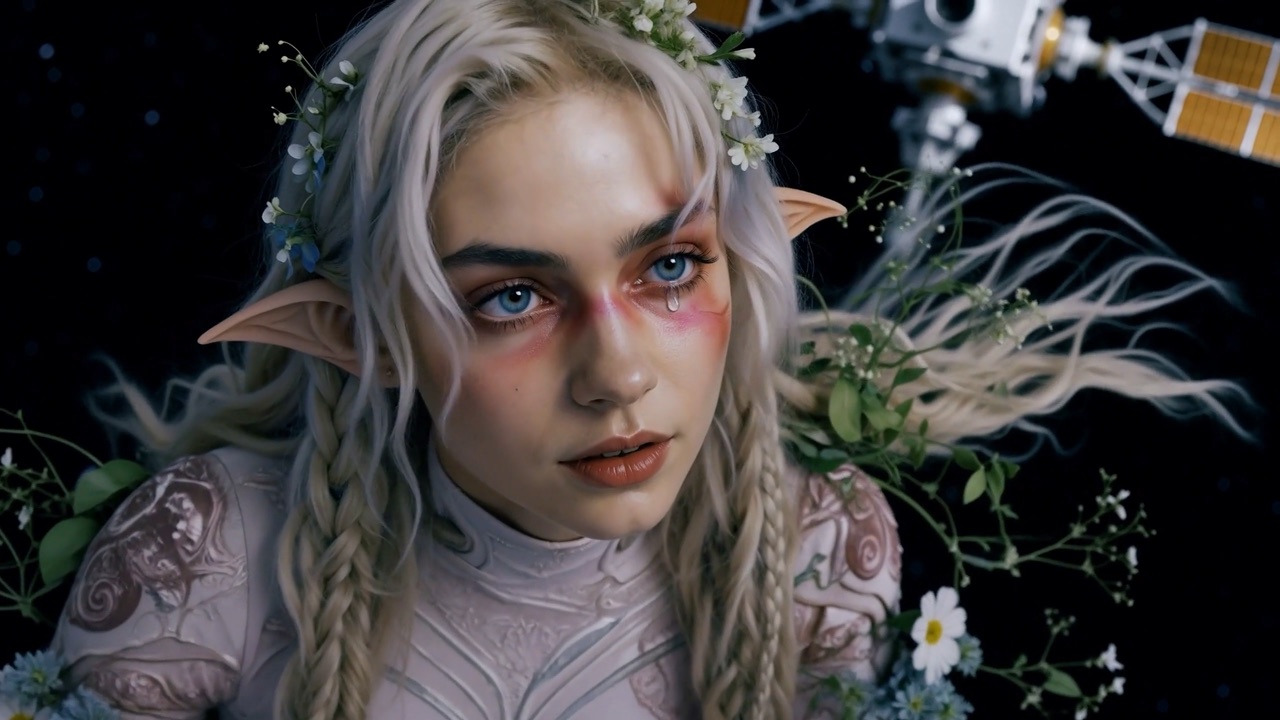 Eve close-up in a spaceship